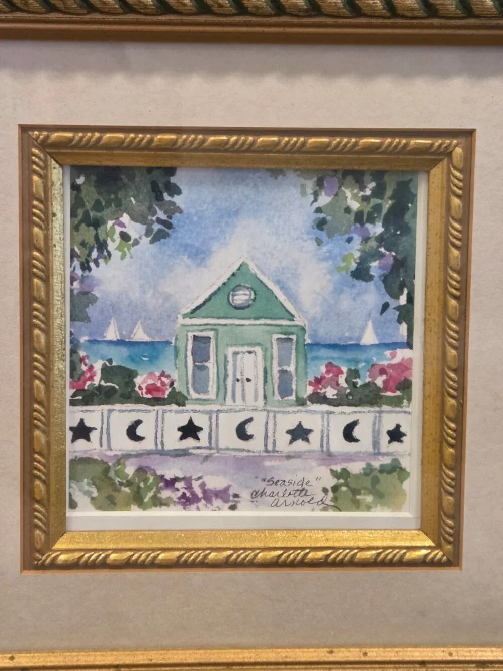 Small watercolor painting titled 